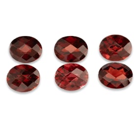 10x8mm Oval Shape Natural Garnet Gemstones, Each Weighing 6 Carats - 18 Carats Total