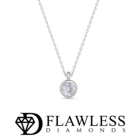 D Flawless Diamonds™ 0.06 Carat Diamond Bezel Solitaire Necklace, 18 Inches