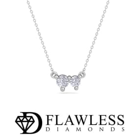 D Flawless Diamonds™ 1/10 Carat Diamond Two Stone Necklace, 18 Inches