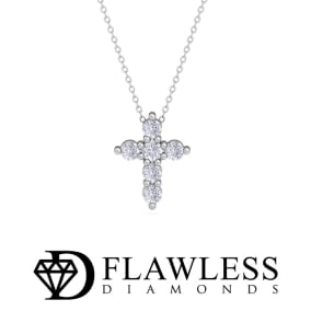 D Flawless Diamonds™ 1/10 Carat Diamond Cross Necklace, 18 Inches