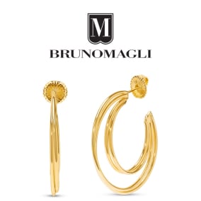 Bruno Magli Lucia Gold Hoop Earrings