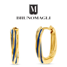 Bruno Magli Serena Gold Hoop Earrings, Blu