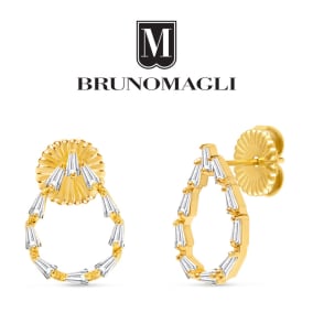Bruno Magli Stefania Gold Earrings, Diamante