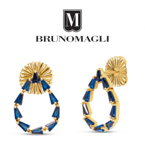 Bruno Magli Stefania Gold Earrings, Zaffiro