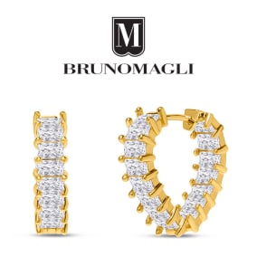 Bruno Magli Rosa Gold Earrings, Diamante