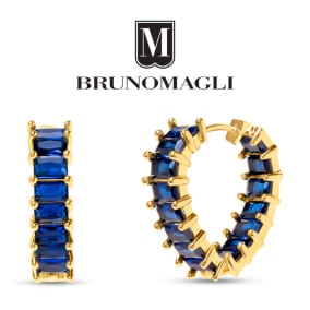 Bruno Magli Rosa Gold Earrings, Zaffiro