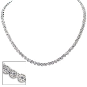 Impressive 2 Carat DIamondy Moissanite Tennis Necklace, 17 Inches. First Ever Offer!