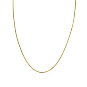 Estate Jewelry 14 Karat Yellow Gold Over Sterling Silver 3.5mm Popcorn Chain Necklace, 18 Inches