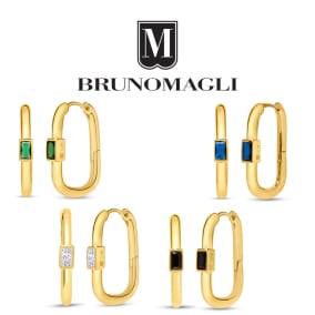 Bruno Magli Daniela Gold Earrings, Available In White, Green, Blue and Black