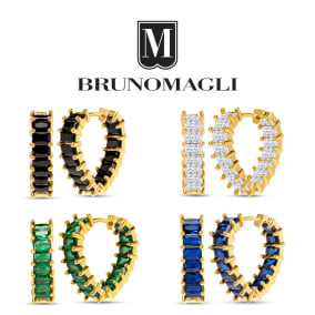 Bruno Magli Rosa Gold Earrings, Available In White, Green, Blue and Black