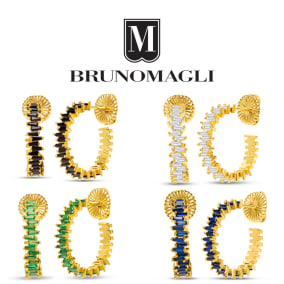 Bruno Magli Adelina Gold Earrings, Available In White, Green, Blue and Black