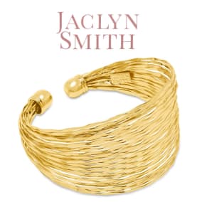 Jaclyn Smith Wide Gold Cuff Bracelet
