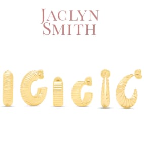 Jaclyn Smith Statement Gold Hoop Earrings Set of 3