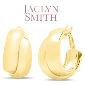 Jaclyn Smith Intertwined Hoop Earrings In Gold