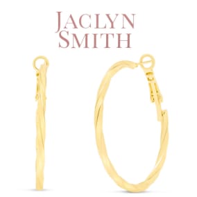 Jaclyn Smith Classic Hoop Earrings In Gold