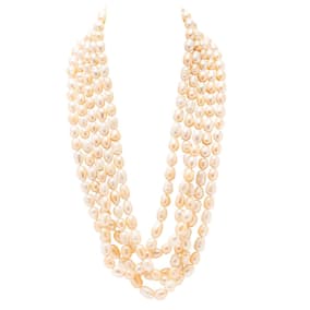Estate Jewelry Creamy White 11x8 Baroque Pearl Strand, 120 Inches