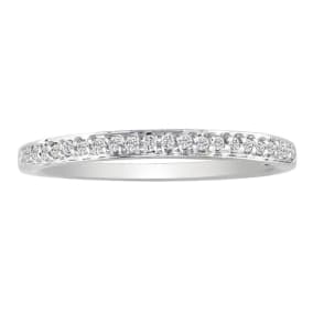 Estate Jewelry 1/10ct Micro Pave Womens Wedding Diamond Band in Sterling Silver