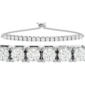 4 Carat Diamond Bolo Tennis Bracelet In Sterling Silver, Adjustable 6-9 inches


