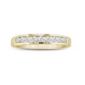 1/4 Carat Diamond Wedding Band In Yellow Gold