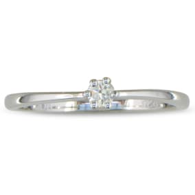 1/10ct Diamond Solitaire Ring in Sterling Silver-only 1 left, Size 7