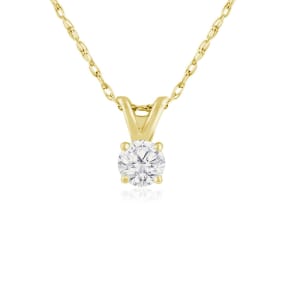 1/5ct 14k Yellow Gold Diamond Pendant