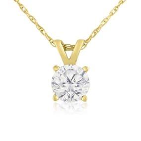 3/8ct 14k Yellow Gold Diamond Pendant