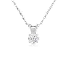 1/6ct 14k White Gold Natural Diamond Pendant