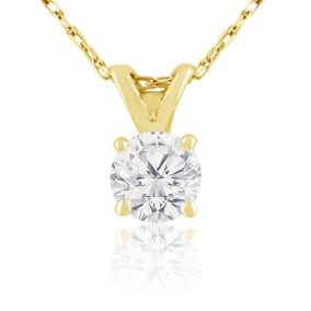3/8ct 14k Yellow Gold Natural Diamond Pendant, 2 Stars