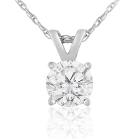 1/2ct 14k White Gold WGL Certified Diamond Pendant, Excellent Value.