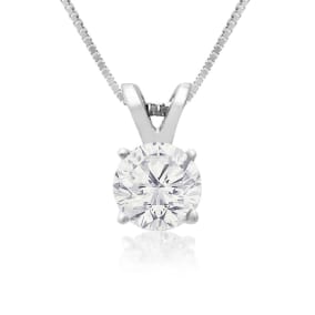 2/3ct 14k White Gold Natural Diamond Pendant, 2 Stars