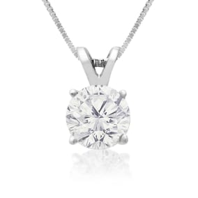 .85ct 14k White Gold Natural Diamond Pendant, 2 Stars