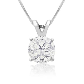 .85ct 14k White Gold Diamond Pendant, 2 Stars