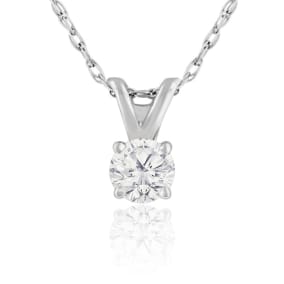 1/6ct 14k White Gold Natural Diamond Pendant