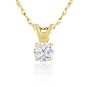 1/6ct 14k Yellow Gold Natural Diamond Pendant