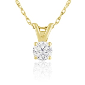 1/6ct 14k Yellow Gold Diamond Pendant