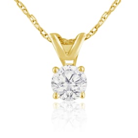 1/4ct 14k Yellow Gold Natural Diamond Pendant