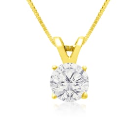 2/3ct 14k Yellow Gold Natural Diamond Pendant