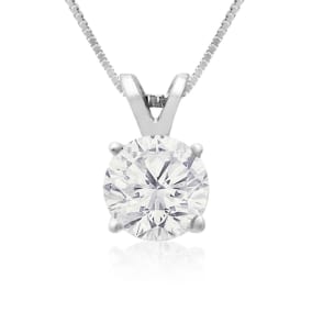 Fine 1ct 14k White Gold Diamond Pendant, Lowest Price Ever.