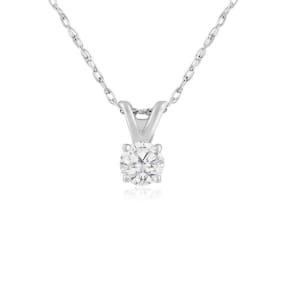 1/6ct 14k White Gold Natural Diamond Pendant