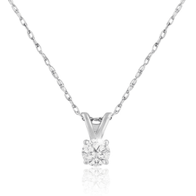 1/6ct Diamond Pendant in 14k White Gold
