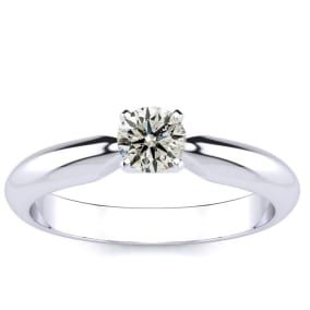 1/4 Carat 14K White Gold Diamond Engagement Ring