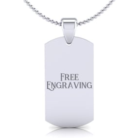 Stainless Steel Dog Tag With Free Custom Engraving, 19 Inches. Our #1 Engravable Item!