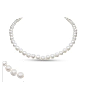 16 inch 7mm AA+ Pearl Necklace With 14K Yellow Gold Clasp