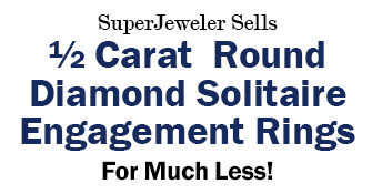 SuperJeweler Sells 1/2 Carat Round Diamond Solitaire Engagement Rings