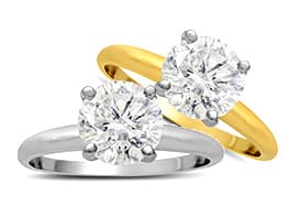 SuperJeweler Sells 2 Carat Round Diamond Solitaire Engagement Rings