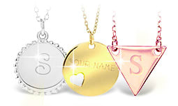 Personalized Necklaces in Solid Gold