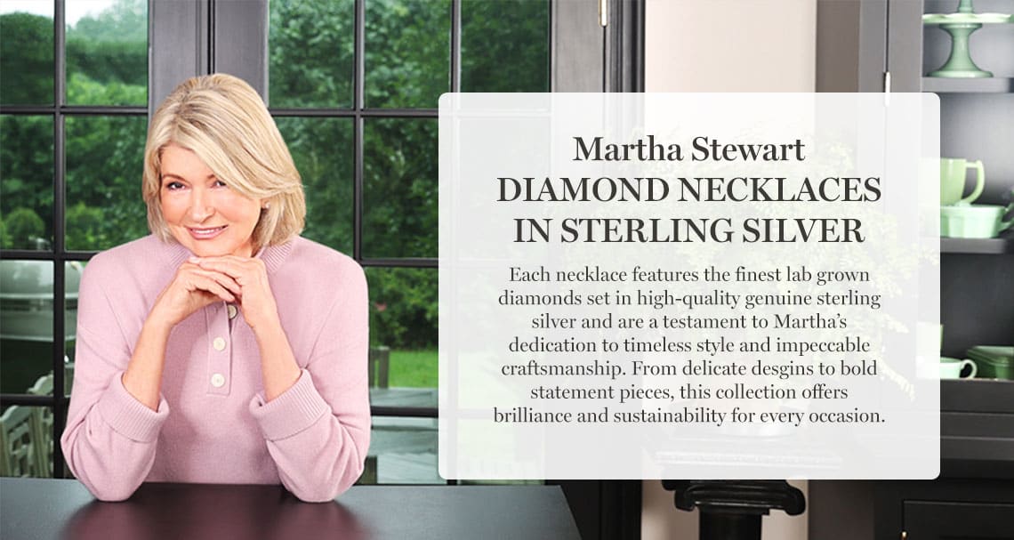 Martha Stewart Diamond Necklaces in Sterling Silver