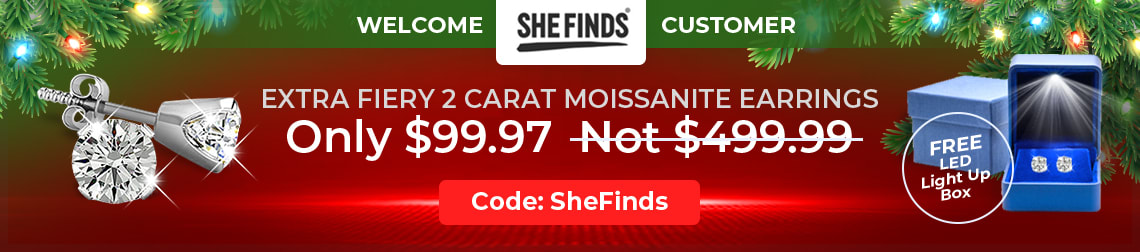 Amazing Moissanite. 2 Carats, $400 Off +++ FREE LED LIGHT BOX & FREE FEDEX Shipping.