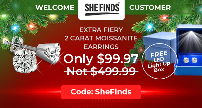 Amazing Moissanite. 2 Carats, $400 Off +++ FREE LED LIGHT BOX & FREE FEDEX Shipping