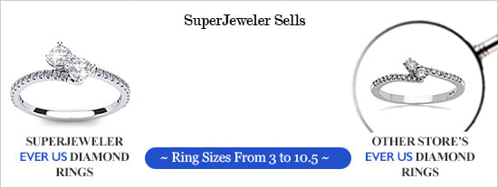 SuperJeweler Sells Bigger Better Ever Us Two Stone Diamond Rings In So Many Beautiful Styles! Ring Sizes From 3 to 10.5